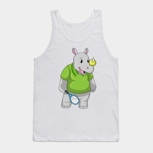 Rhino at Tennis with Tennis ball Tank Top